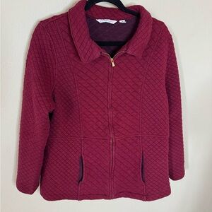 Isaac Mizrahi Live Textured Zip Jacket 1X